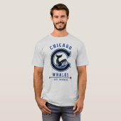 Modern Vintage Chicago Whales Est. T-shirt (Voorkant volledig)