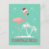 MODERN VINTAGE CHRISTMAS FLAMINGO BRIEFKAART (Voorkant)