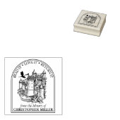 Modern Vintage Drakenkasteel Uit de Bibliotheek Va Rubberstempel (Gestempeld)
