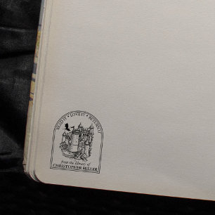 Modern Vintage Drakenkasteel Van de Bibliotheek Va Rubberstempel