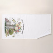 Modern Vintage french farmhouse flower garden Badhanddoek (Badhanddoek)