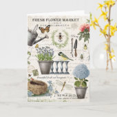 Modern Vintage french farmhouse flower garden Kaart (Gele Bloem)