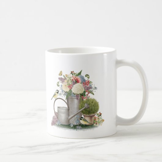 Modern Vintage french farmhouse flower garden Koffiemok (Rechts)