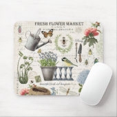 Modern Vintage french farmhouse flower garden Muismat (Met muis)