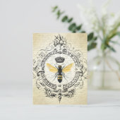 Modern vintage french queen bee briefkaart (Staand voorkant)
