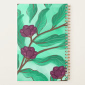 Modern Vintage Green Foliage Illustration Planner (Achterkant)
