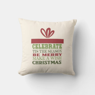 Modern Vintage Kerst cadeau kussen