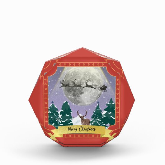 Modern Vintage Kerstnacht met kerstman Fotoblokken (Voorkant)