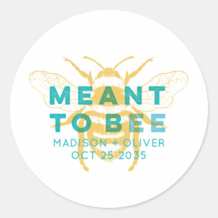 Modern Vintage Moest Een Bij Zijn Trouw Dank Je Ronde Sticker