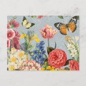 modern vintage multl botanical flowers briefkaart (Voorkant)