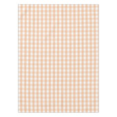Modern Vintage Peach Gingham Pattern Spring Summer Tafelkleed (Voorkant)