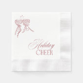 Modern Vintage Red Christmas Holiday Party Servet (Voorkant)