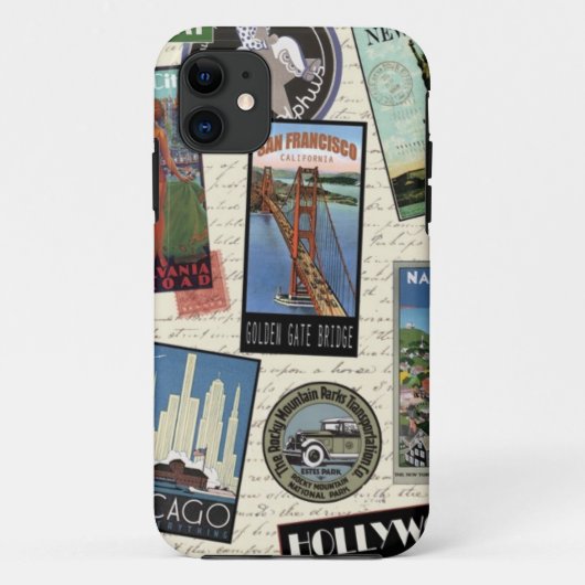 modern vintage reizen USA Case-Mate iPhone Case (Achterkant)