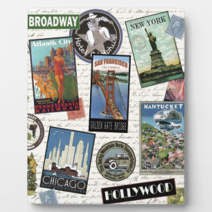 modern vintage reizen USA Fotoplaat