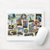 modern vintage reizen USA Muismat (Met muis)