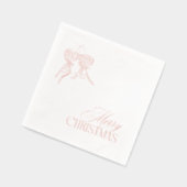 Modern Vintage Rose Gold Christmas Party  Folie Servetten (Links)