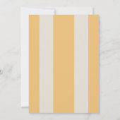 Modern Vintage Stripes Cute Retro Holiday Party Kaart (Achterkant)