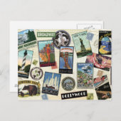 Modern Vintage Travel USA Briefkaart (Voorkant / Achterkant)