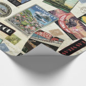 Modern Vintage Travel USA Cadeaupapier (Hoek)