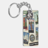 Modern Vintage Travel USA Sleutelhanger (Voorkant Links)
