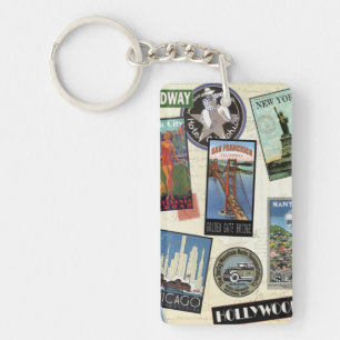 Modern Vintage Travel USA Sleutelhanger