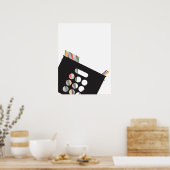 Modern Vinyl Junkie Record Crate Poster (Keuken)