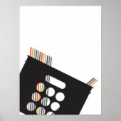 Modern Vinyl Junkie Record Crate Poster (Voorkant)