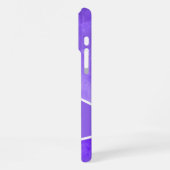 Modern violet blauw monogram iPhone hoesje (Linkerkant)