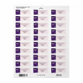Modern Violet Floral Doodle Retouradres Etiket (Full Sheet)
