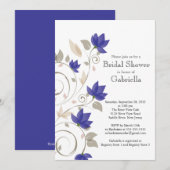  modern Violet Floral Vrijgezellenfeest Kaart (Voorkant / Achterkant)