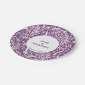 Modern Violet Graphic Floral Botanical Wedding Papieren Bordje (Gekanteld)