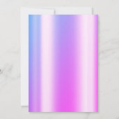 Modern Violet Neon Sweet 16 Kaart (Achterkant)