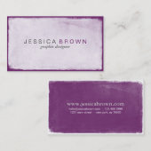 Modern Violet Paars Chalkboard Visitekaartje (Voorkant / Achterkant)