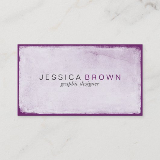 Modern Violet Paars Chalkboard Visitekaartje (Voorkant)