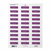 Modern Violet Paarse schoolbord adreslabel Etiket (Full Sheet)