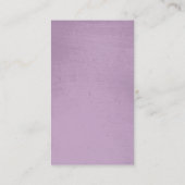 Modern Violet Script Monogram Hair Stylist Visitekaartje (Achterkant)