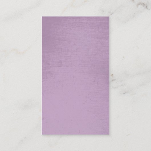 Modern Violet Script Monogram Hair Stylist Visitekaartje (Achterkant)