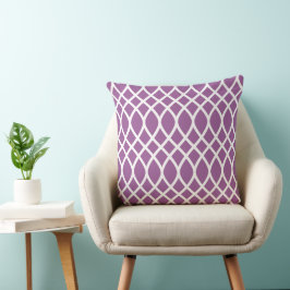 Modern Violet Trellis Framework Pattern Kussen