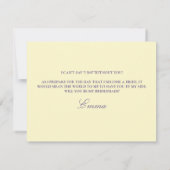 Modern Violet Yellow Bridesmaid Proposal Card (Achterkant)
