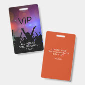 Modern VIP All Access-concertpas Badge (Voor- en achterkant)