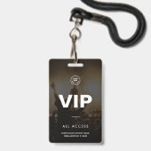 Modern VIP All Access Event Concert Match Party Badge (Voorzijde met lanyard)
