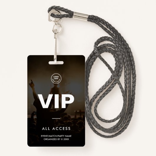 Modern VIP All Access Event Concert Match Party Badge (Voorkant met draagriem)