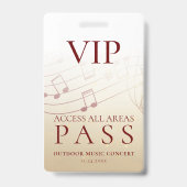 Modern VIP All-Access Pas Outdoor Evenement Badge (Achterkant)