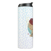 Modern Virgo Woman Zodiac Thermosbeker (Gedraaid links)