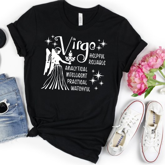 Modern Virgo Zodiac Horoscope T-Shirt