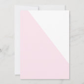 Modern Virtual Chic Baby shower Roze Baby Meisje Kaart (Achterkant)