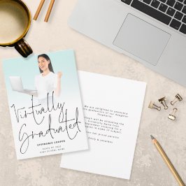 Modern virtueel gediplomeerd Photo 2022-Afstuderen Aankondiging