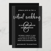 Modern virtueel huwelijk | Koolkolen, zwart en wit Kaart (Voorkant / Achterkant)