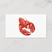 Modern Vis Restaurant Kreeft Thema Visitekaartje (Achterkant)