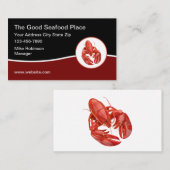 Modern Vis Restaurant Kreeft Thema Visitekaartje (Voorkant / Achterkant)